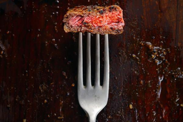 Perfect Wagyu Steak in Fork